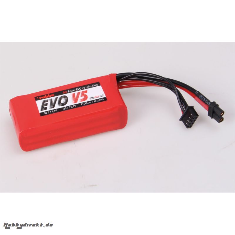 RO-POWER EVO V5 25(50)C 11,1 VOLT 3S 1100MAH LIPO AKKU Robbe 6529