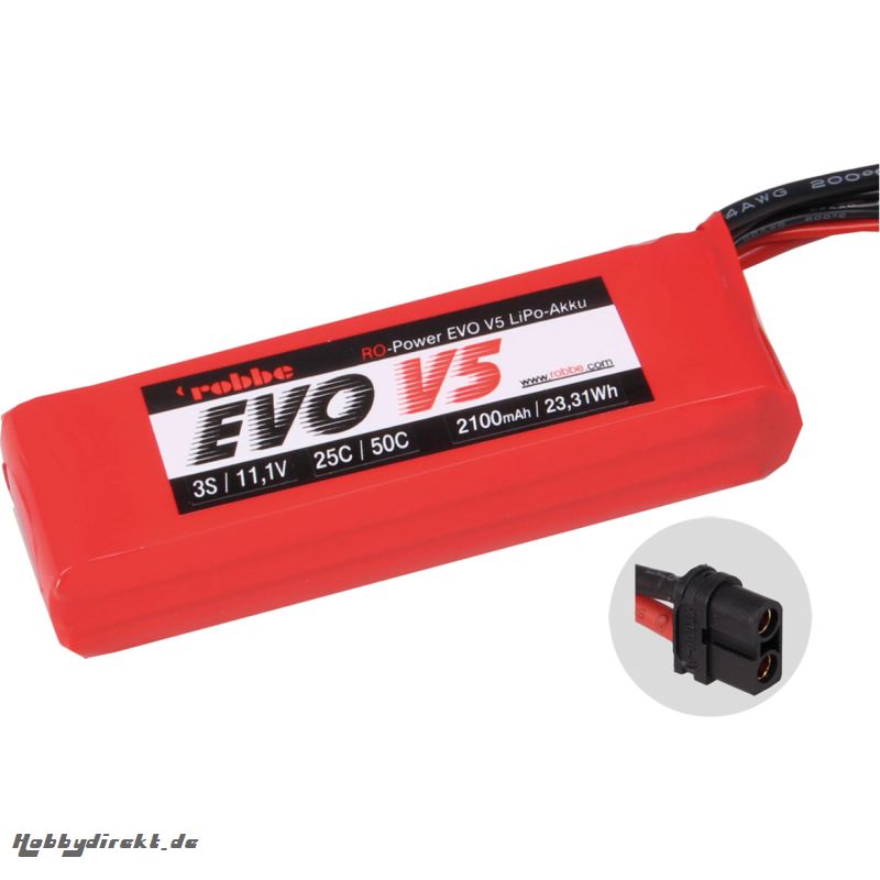 RO-POWER EVO V5 25(50)C 11,1 VOLT 3S 2100MAH LIPO AKKU Robbe 6536