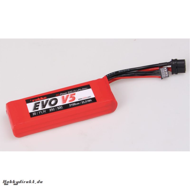 RO-POWER EVO V5 25(50)C 11,1 VOLT 3S 2100MAH LIPO AKKU Robbe 6536