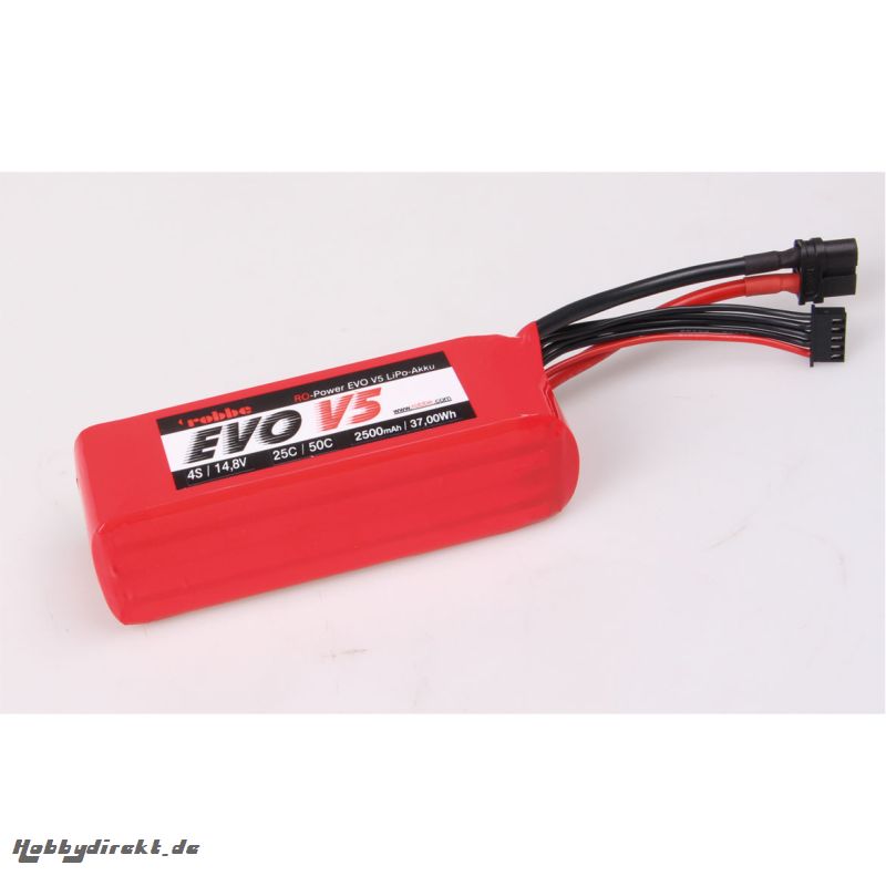 RO-POWER EVO V5 25(50)C 14,8 VOLT 4S 2500MAH LIPO AKKU Robbe 6539