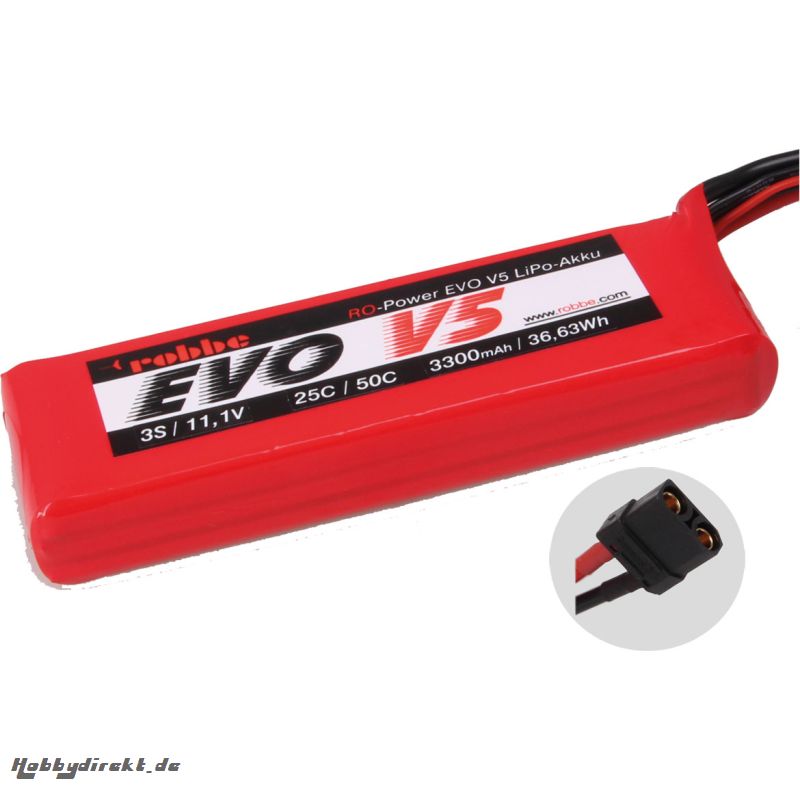 RO-POWER EVO V5 25(50)C 11,1 VOLT 3S 3300MAH LIPO AKKU Robbe 6540