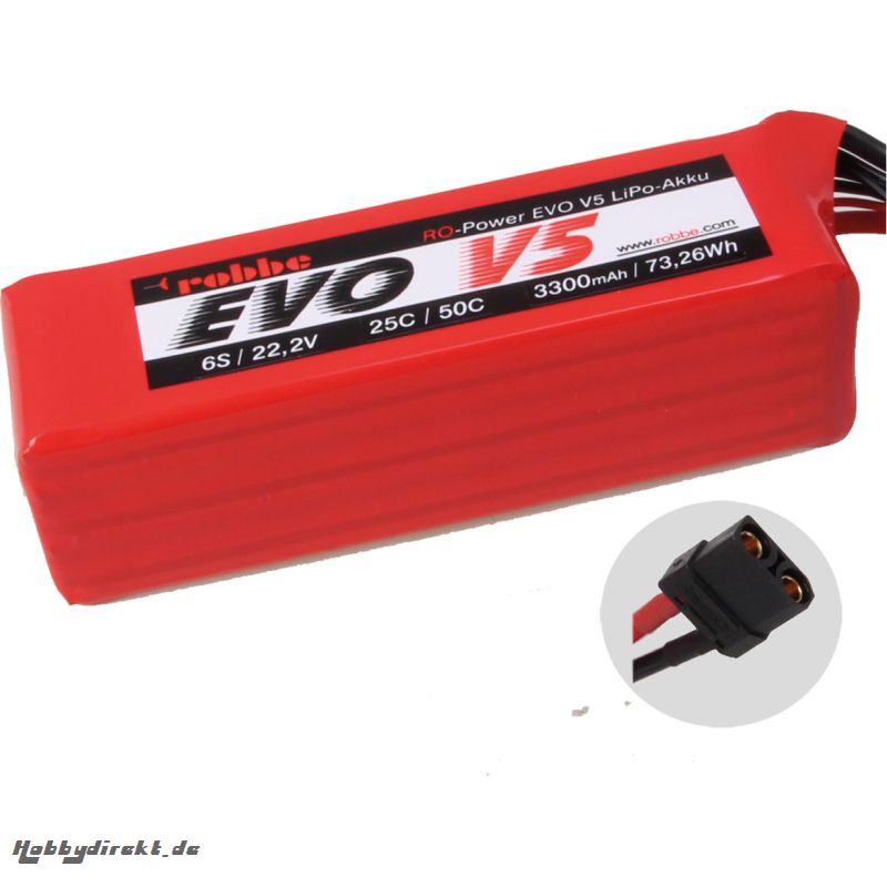 RO-POWER EVO V5 25(50)C 22,2 VOLT 6S 3300MAH LIPO AKKU Robbe 6542