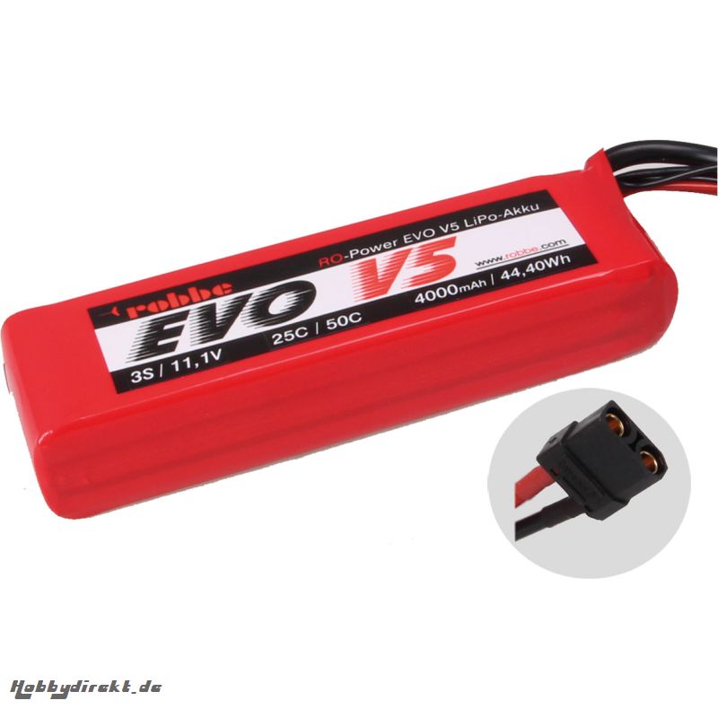 RO-POWER EVO V5 25(50)C 11,1 VOLT 3S 4000MAH LIPO AKKU Robbe 6543