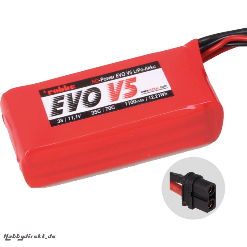 RO-POWER EVO V5 35(70)C 11,1 VOLT 3S 1100MAH LIPO AKKU Robbe 6552