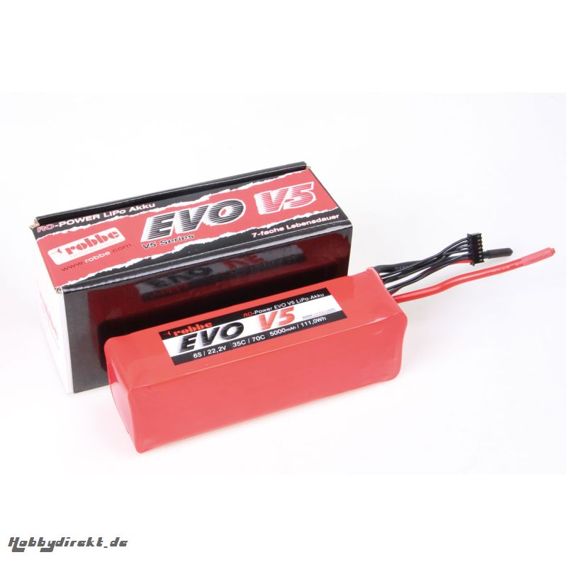 RO-POWER EVO V5 35(70)C 22,2 VOLT 6S 5000MAH LIPO AKKU Robbe 6573