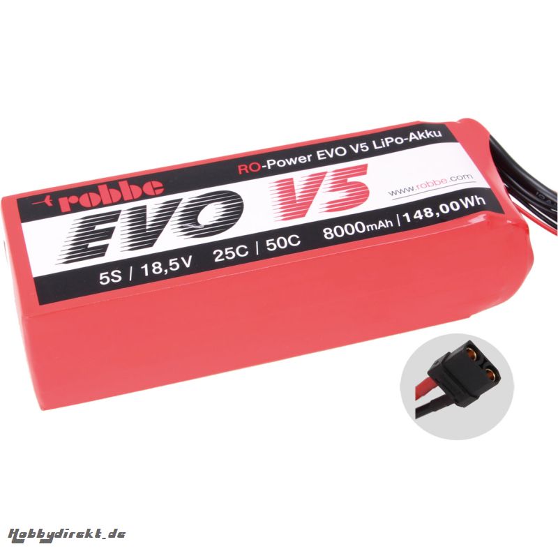 RO-POWER EVO V5 25(50)C 18,5 VOLT 5S 8000MAH LIPO AKKU Robbe 6582