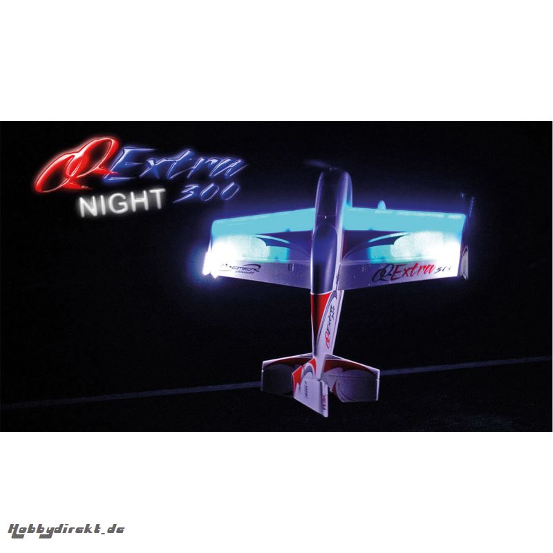 QQ EXTRA 300 V1 BLUE SUPER PNP NIGHT MIT LED BELEUCHTUNG UND AURA 8 3-ACHS GYRO Robbe FPM3080A