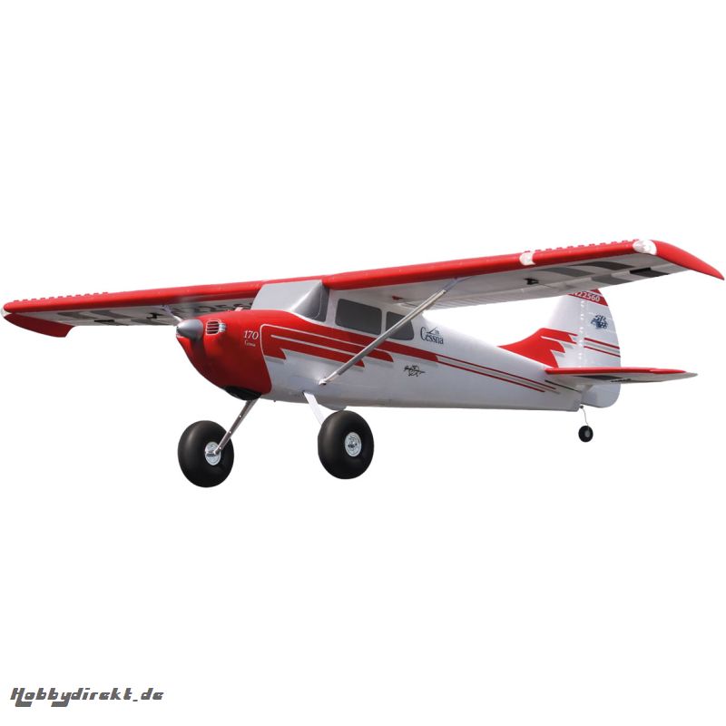 CESSNA 170 SUPER PNP ROT/WEISS M. AURA 8 UND POSITIONSBELEUCHTUNG Robbe FPM3170