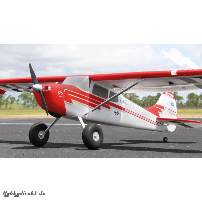 CESSNA 170 SUPER PNP ROT/WEISS M. AURA 8 UND POSITIONSBELEUCHTUNG Robbe FPM3170