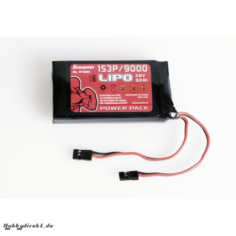 Senderakku TX LiPo 1S3P/9000 3,8V 34,2Wh Graupner BT8084