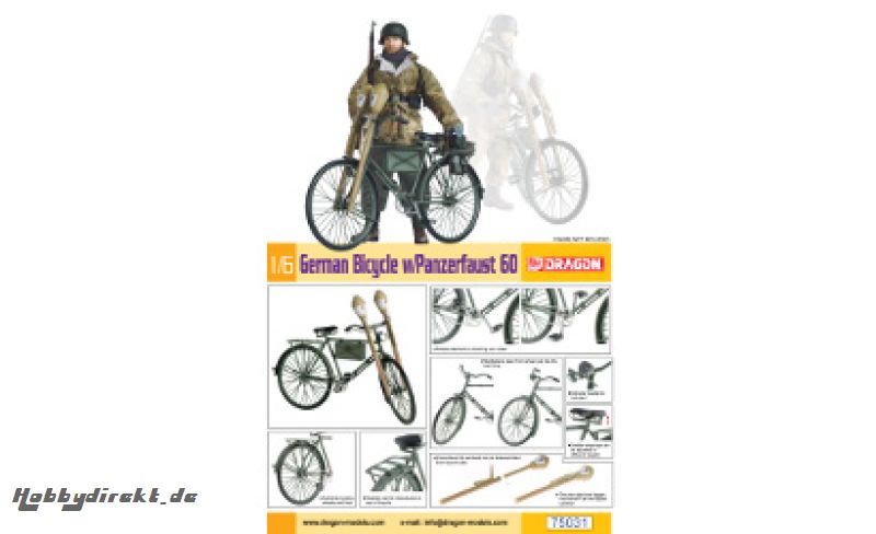 1:6 German Bicycle w/Panzerfaust 60 Carson 75031 500075031