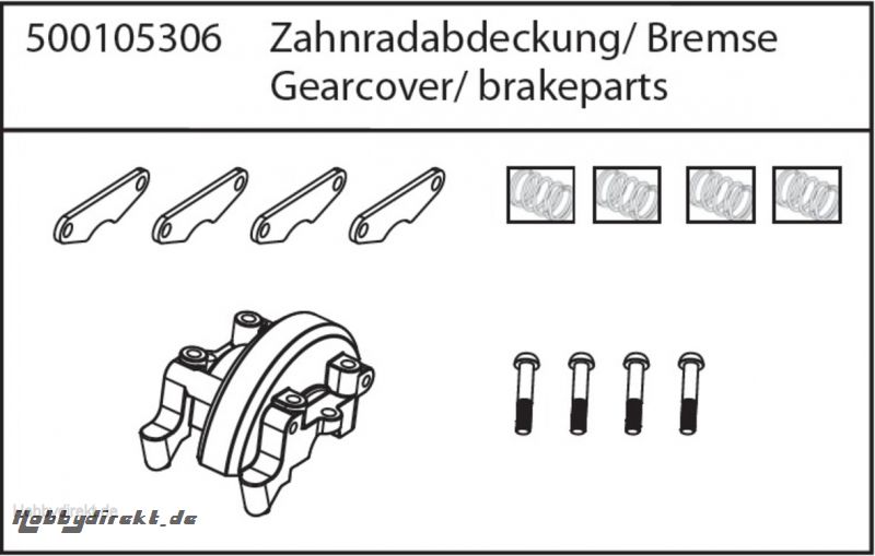 X10NB/NT Zahnradabdeckung / Bremse Carson 105306 500105306