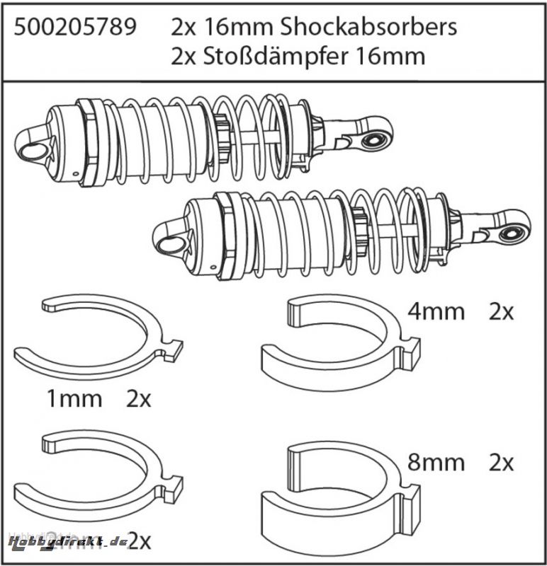 X8 Specter Stossdämpfer (2) Carson 205789 500205789