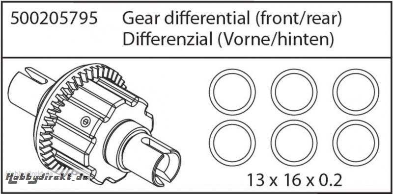 X8 Specter Differenzial vorne/hinten Carson 205795 500205795