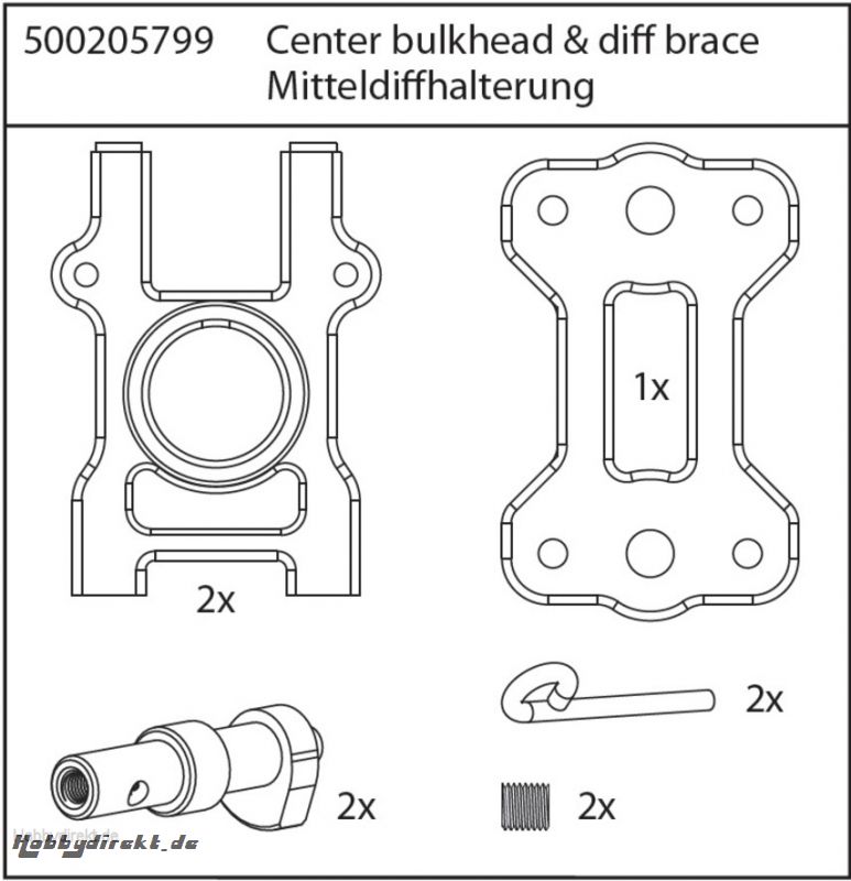X8 Specter Mitteldiffhalterung Carson 205799 500205799