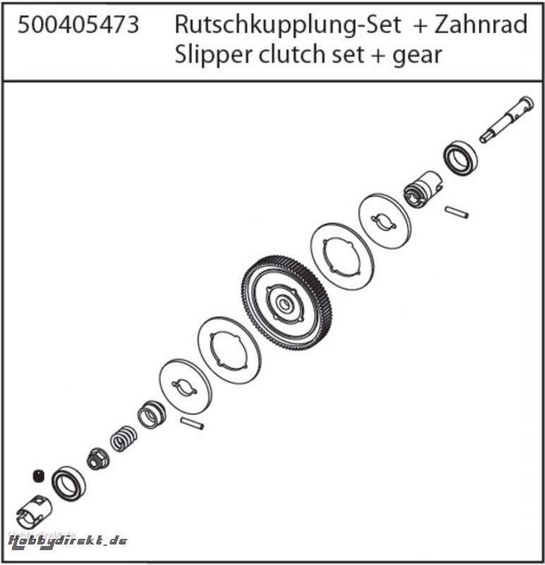 X10E Hauptzahnrad Rutschkupplung Carson 405473 500405473