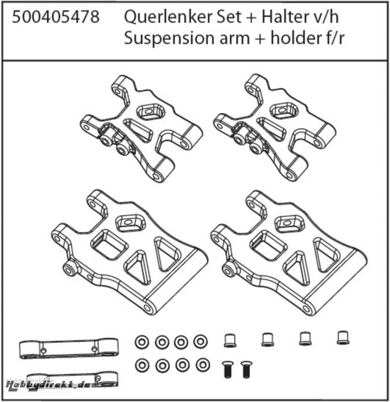 X10E Querlenker-Set + Halter v/h Carson 405478 500405478