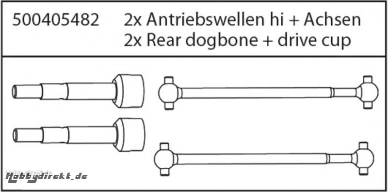 X10E Antriebswellen + Achsen Carson 405482 500405482