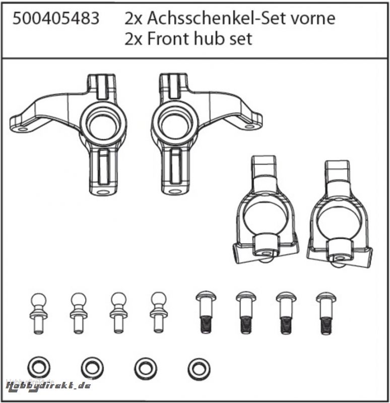 X10E Achsschenkel Set vorne (2) Carson 405483 500405483