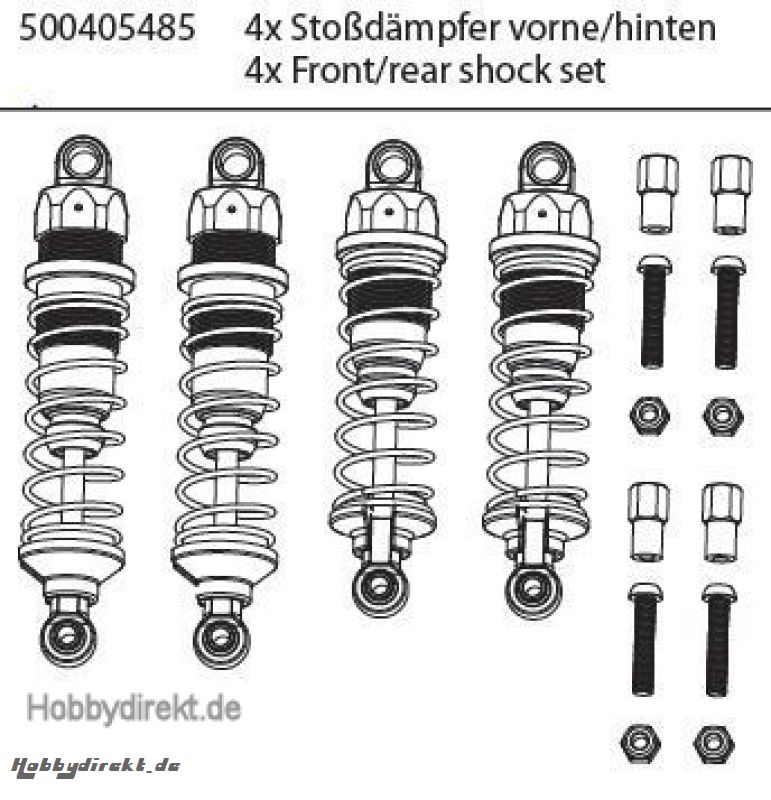 X10ET-XL Stoßdämpferset (4) Carson 405485 500405485