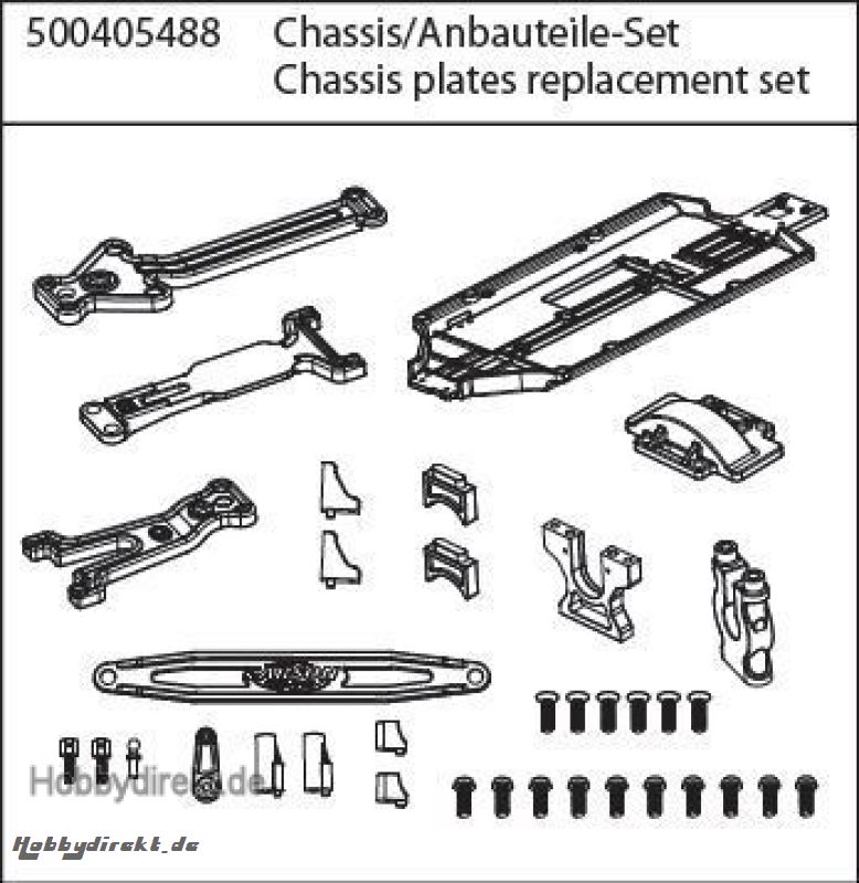 X10ET-XL Chassis/Anbauteileset Carson 405488 500405488