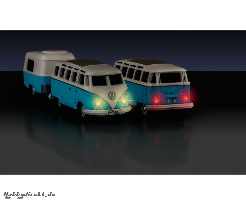 1:87 VW T1 Samba Bus m.Anhänger 2.4G RTR Carson 504122 500504122