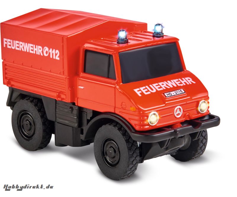 1:87 MB Unimog U406 Feuerwehr 2.4G 100% Carson 504139 500504139