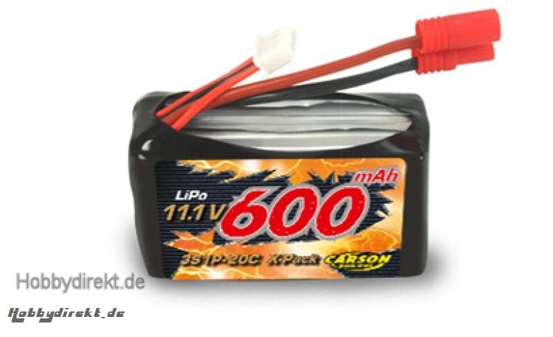 Lipo Akku 600 mAh 11,1V Carson 608064 500608064