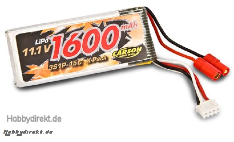 Lipo Akku 1600 mAh 11,1V XXL Carson 608066 500608066