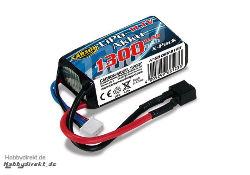 LiPo-Akku 3S/1300mAh Rapscall Carson 608123 500608123