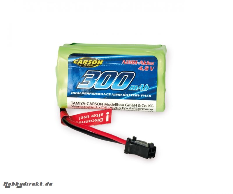 4,8V/300mAh NiMH Race Akku JST Carson 608216 500608216