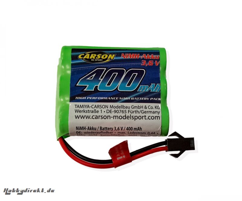 Ersatzakku NIMH 3,6V 400MAH JST Stecker Carson 608218 500608218