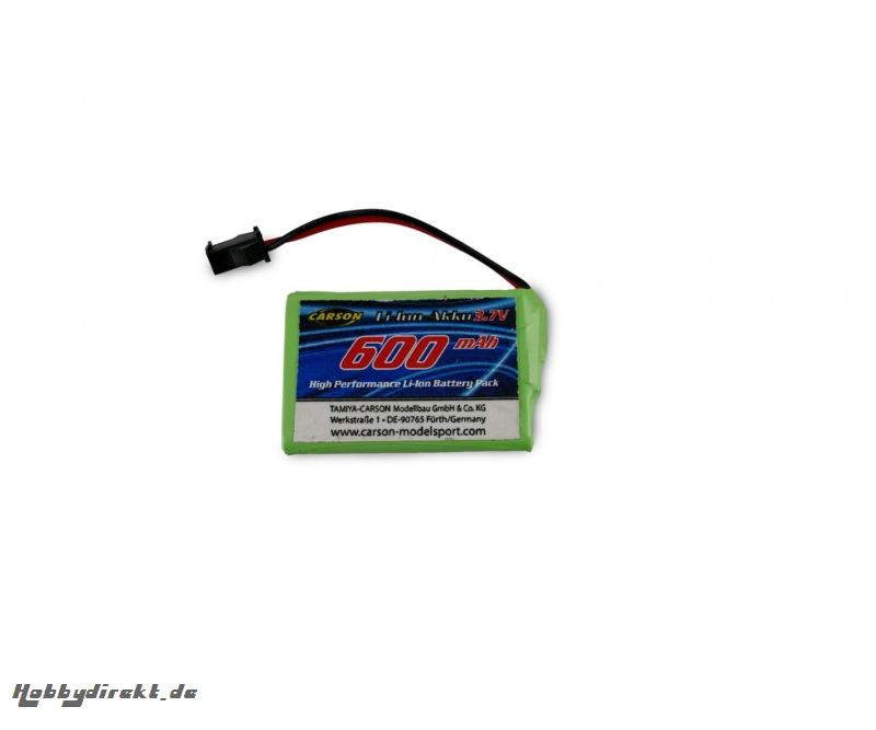 3,7V/600mAh LiION Akku : 907337/47 JST Carson 608239 500608239