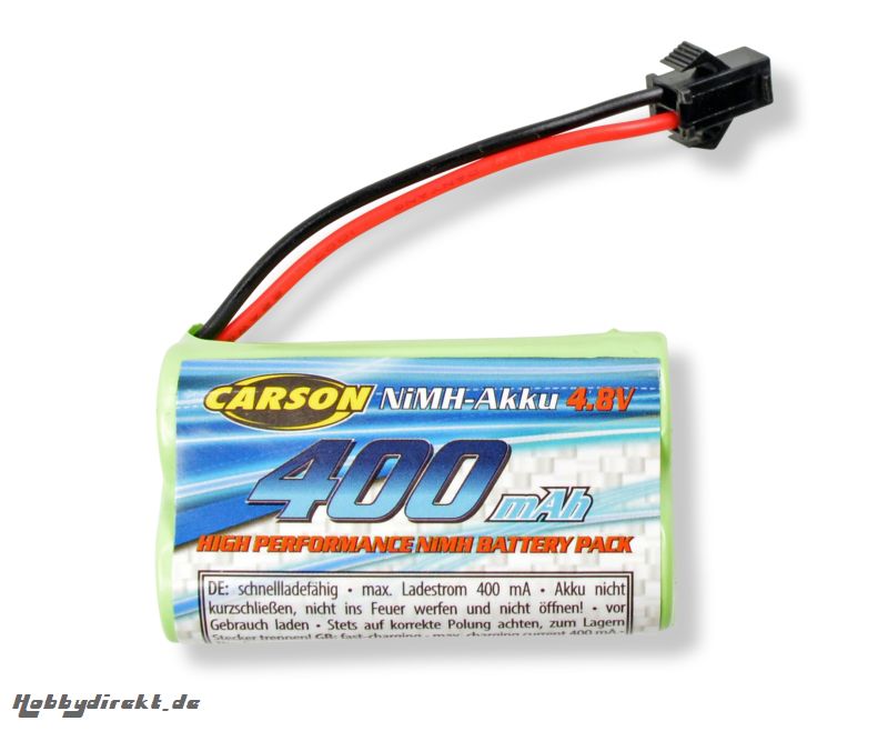 4,8V/400mAh NiMH Akku : 500907345JST Carson 608248 500608248