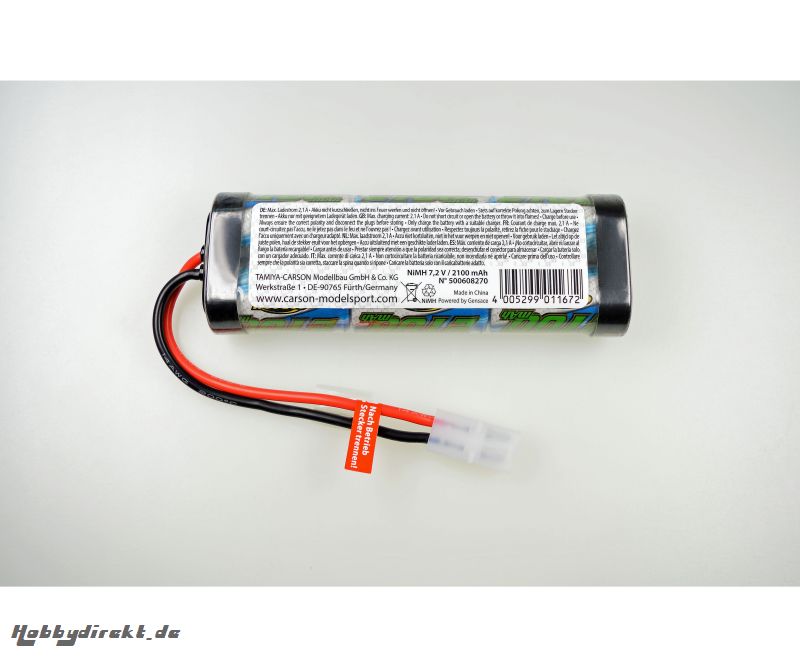 7,2V/2100mAh NiMH Race Akku TAM Carson 608270 500608270