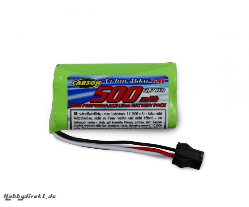 7,4V/500mAh Li-Ion Akku Land Rover, JST Carson 608272 500608272