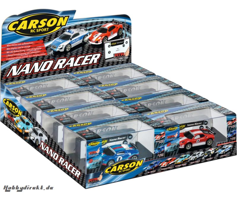 Nano Racer 8er Display 4-fach sortiert Carson 709020 500709020DIS