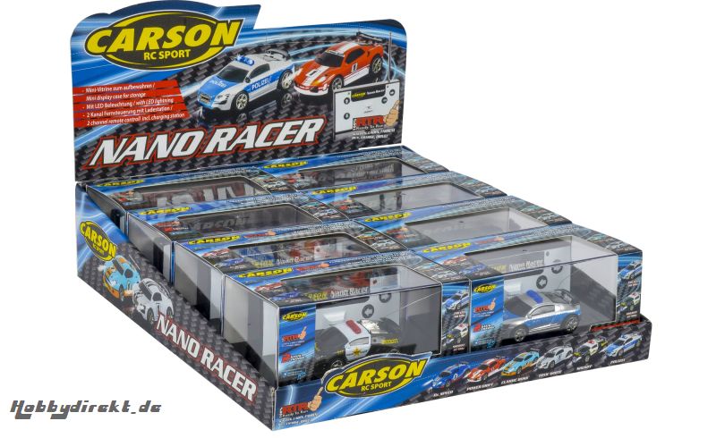 Nano Racer 8er Display Polizei 2-fach Carson 709021 500709021