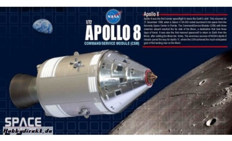 1:72 NASA Apollo8 Command&Service Module Carson 750378 500750378