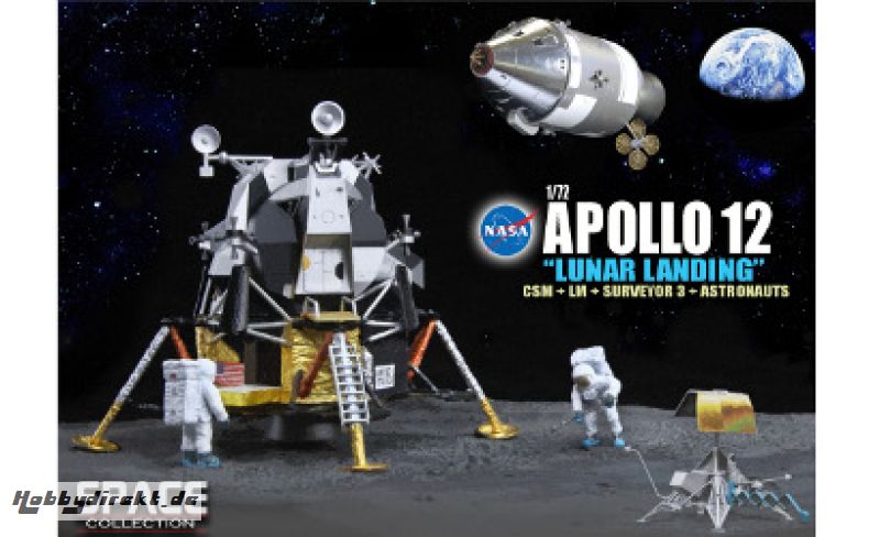 1:72 APOLLO12 Lunar Landing, fertig Carson 750387 500750387