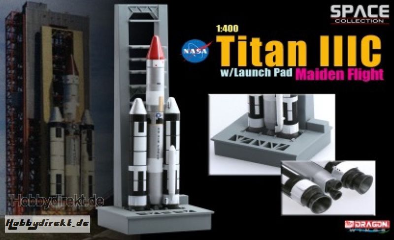 1:400 TITAN IIIC w/Launch Pad Maiden Carson 756341 500756341