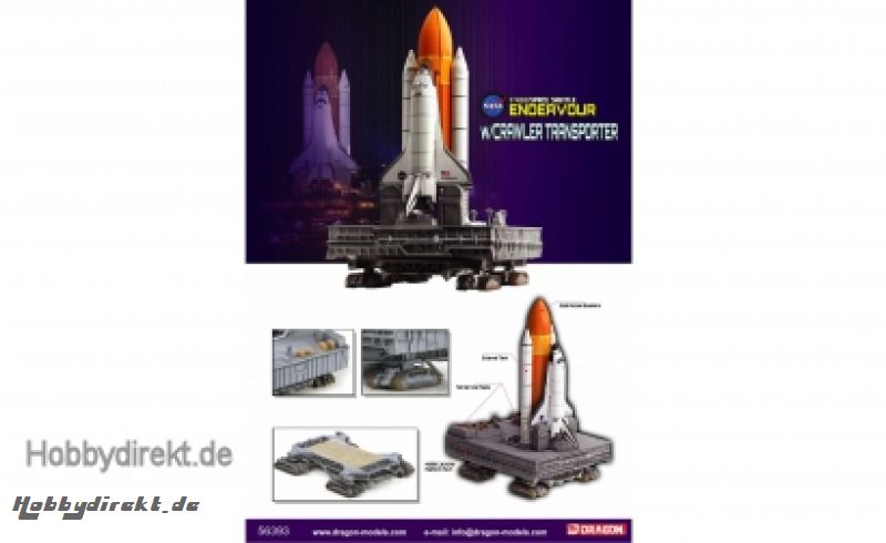 1:400 Space Shuttle Endeavour w/Crawler Carson 756393 500756393