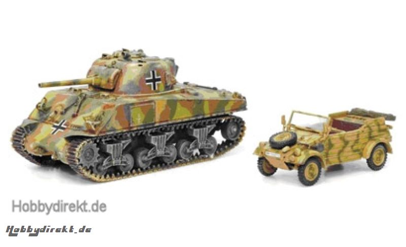 1:72 Beutepanzer M4A2 75+Kübelwagen Carson 760421 500760421