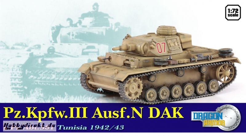 1:72 Pz. KPFW.III Auf.N DAK S.Pz.ABT.501 Carson 760601 500760601