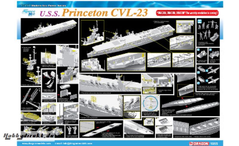 1:350 U.S.S. Princton CVL-23 (Smart Kit) Carson 771055 500771055