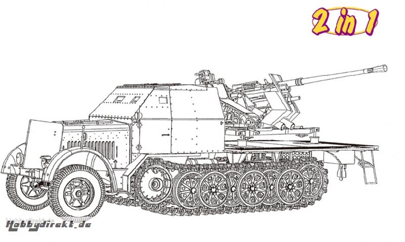 Sd. KFZ 7/2 3,7cm Flak 37 1:35 Carson 776542 500776542