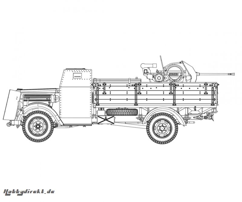 1:35 German Armored Truck w/2cm FlaK 38 Carson 776780 500776780