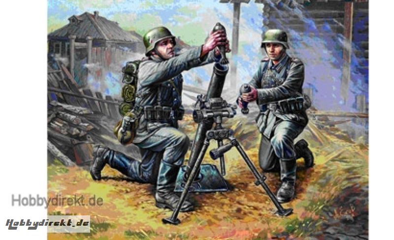 1:72 WWII Dt. 81-mm Mörser m. Mannschaft Carson 786111 500786111