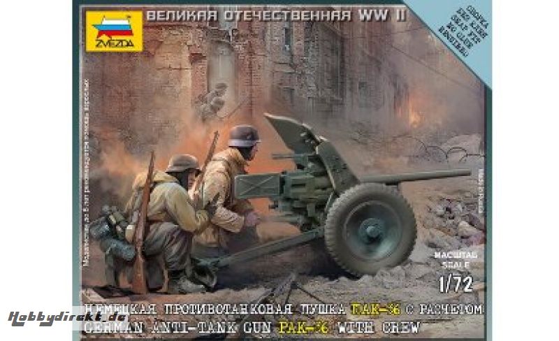 1:72 WWII Warga. AOn Dt. Pak-36 m. Trupp Carson 786114 500786114