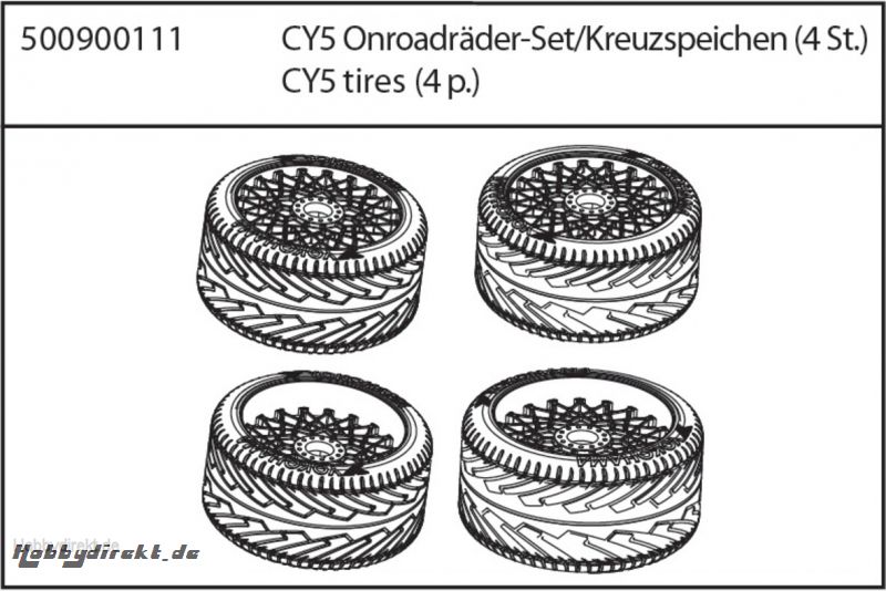 CY5 Reifenset On-Road, 4 Stück Carson 900111 500900111